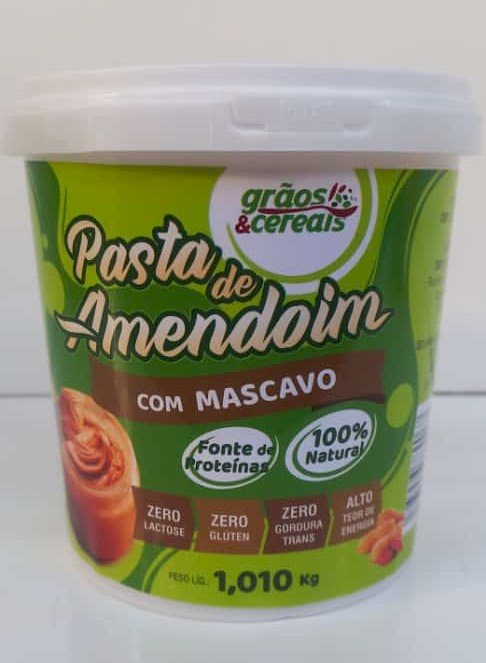 PASTA DE AMENDOIM COM MASCAVO 1KG