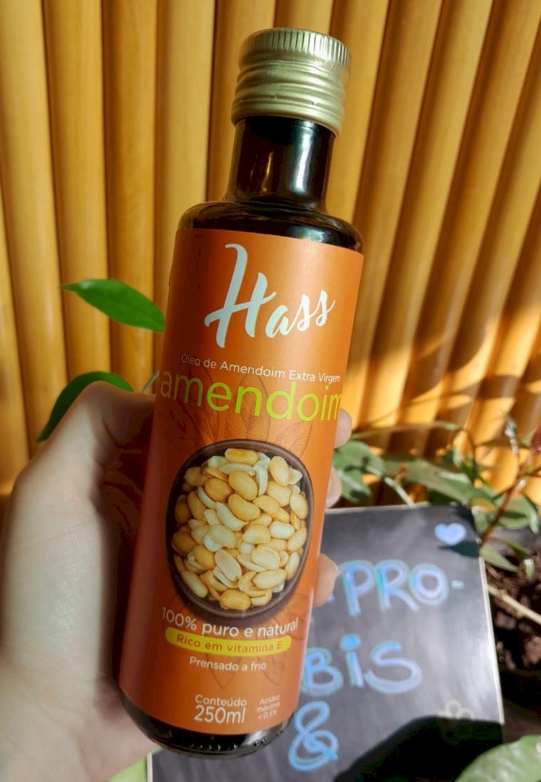 ÓLEO DE AMENDOIM EXTRAVIRGEM 250ML 100% PURO E NATURAL.