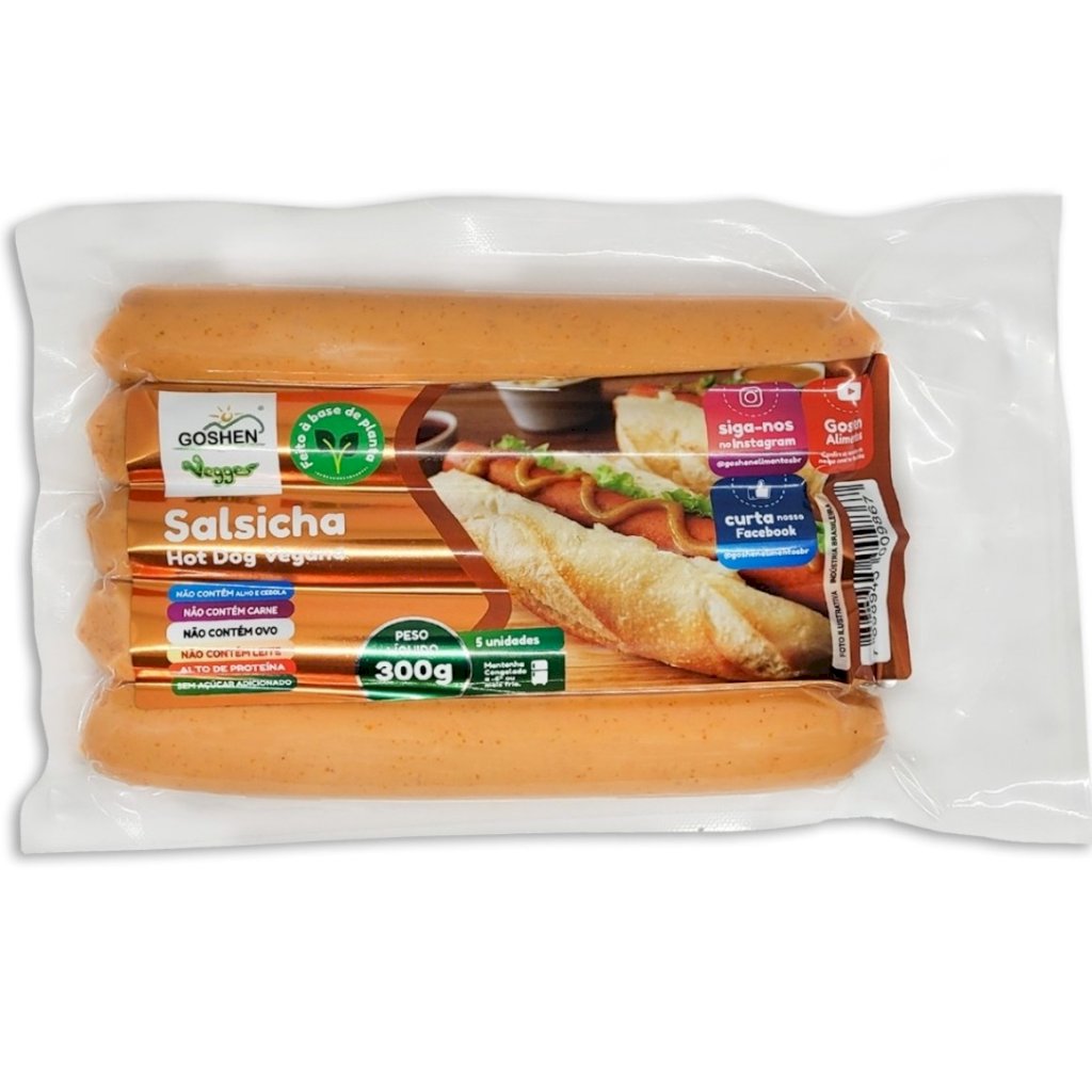 SALSICHA HOT DOG VEGANA GOSHEN 300G