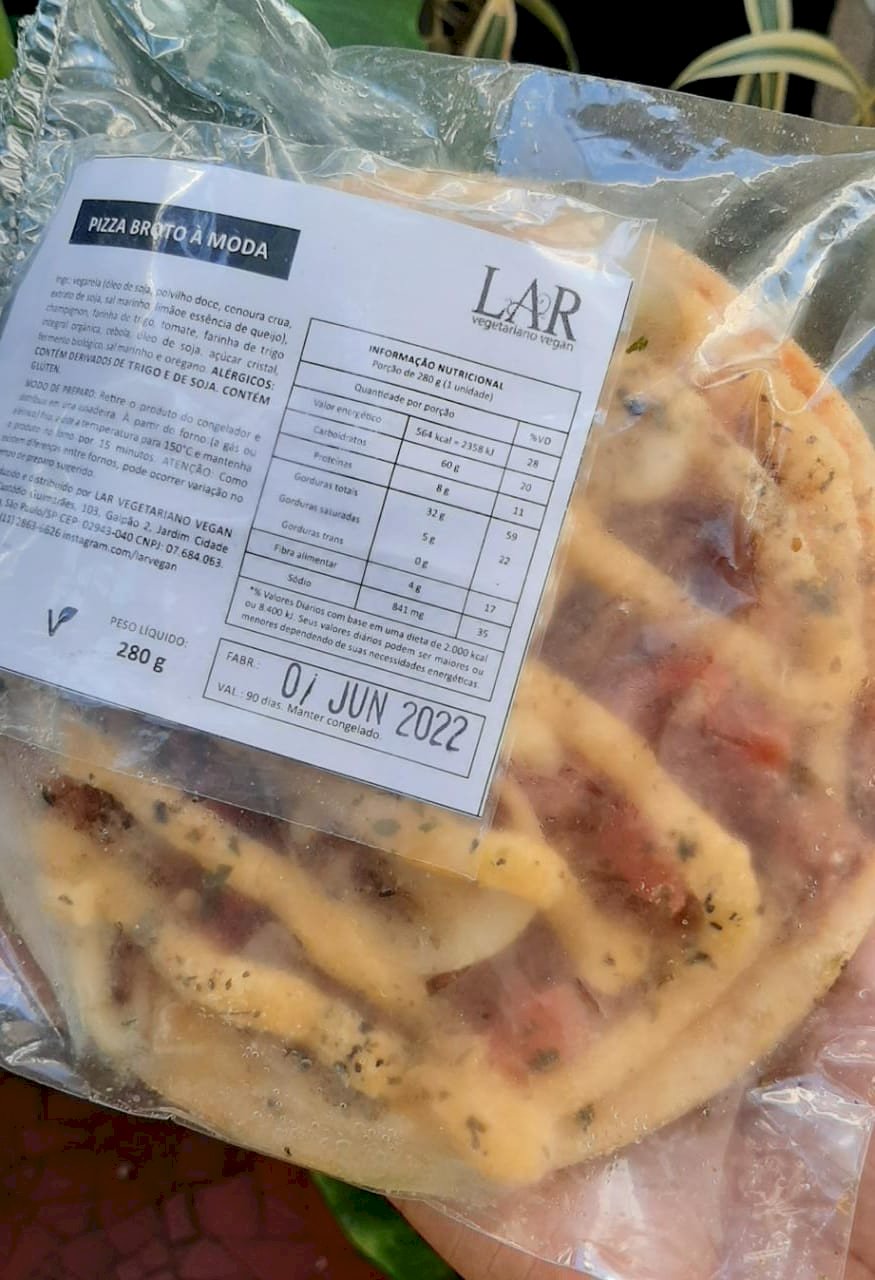 Pizza Broto à Moda - Lar Vegan
