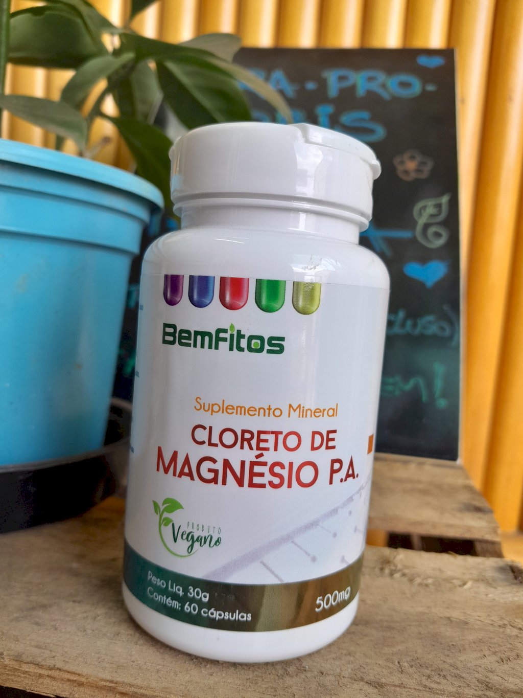 CLORETO DE MAGNÉSIO P.A. - CONTÉM 60 CÁPSULAS - BEMFITOS