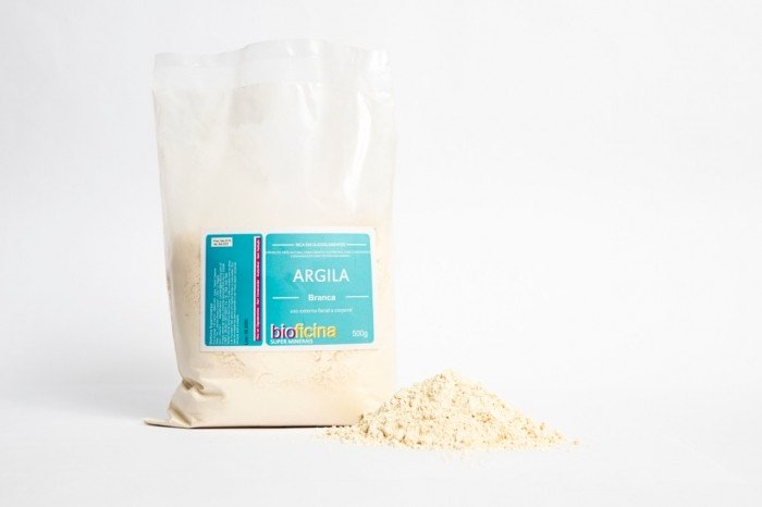 ARGILA BRANCA PACOTE DE 500G
