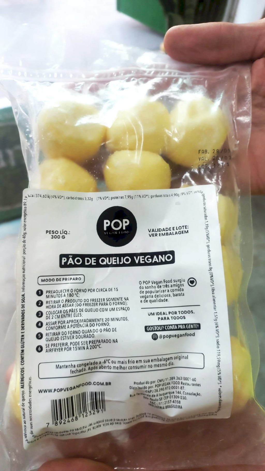 PÃO DE QUEIJO VEGANO - POP 300G