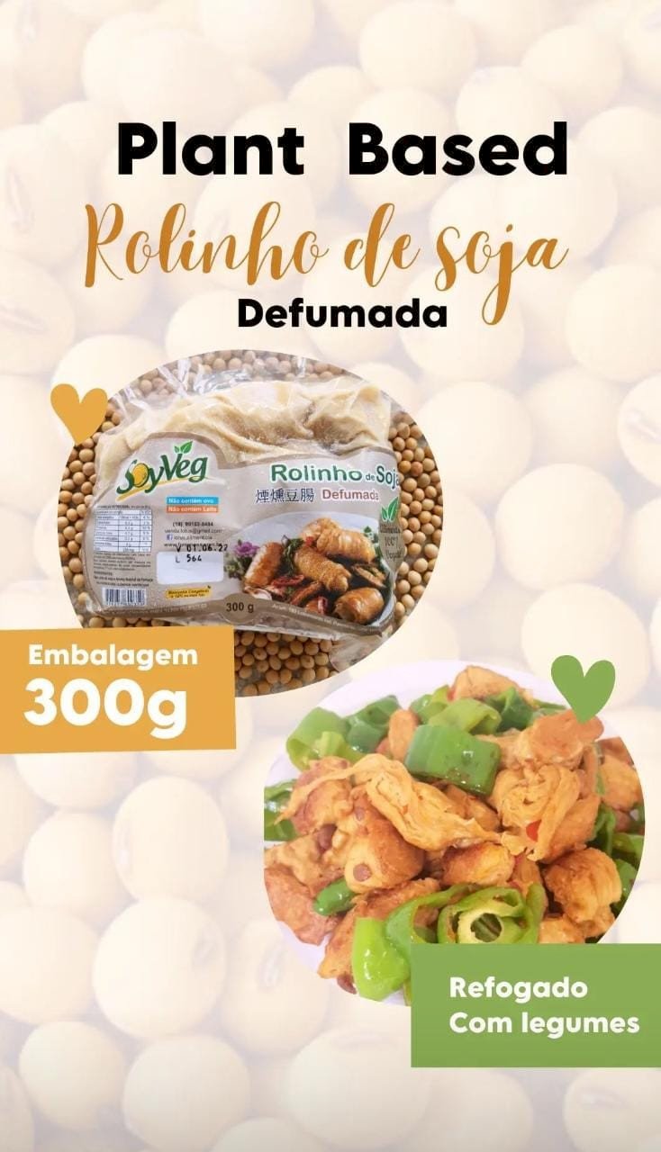 ROLINHO DE SOJA DEFUMADA 300G - SOYVEG