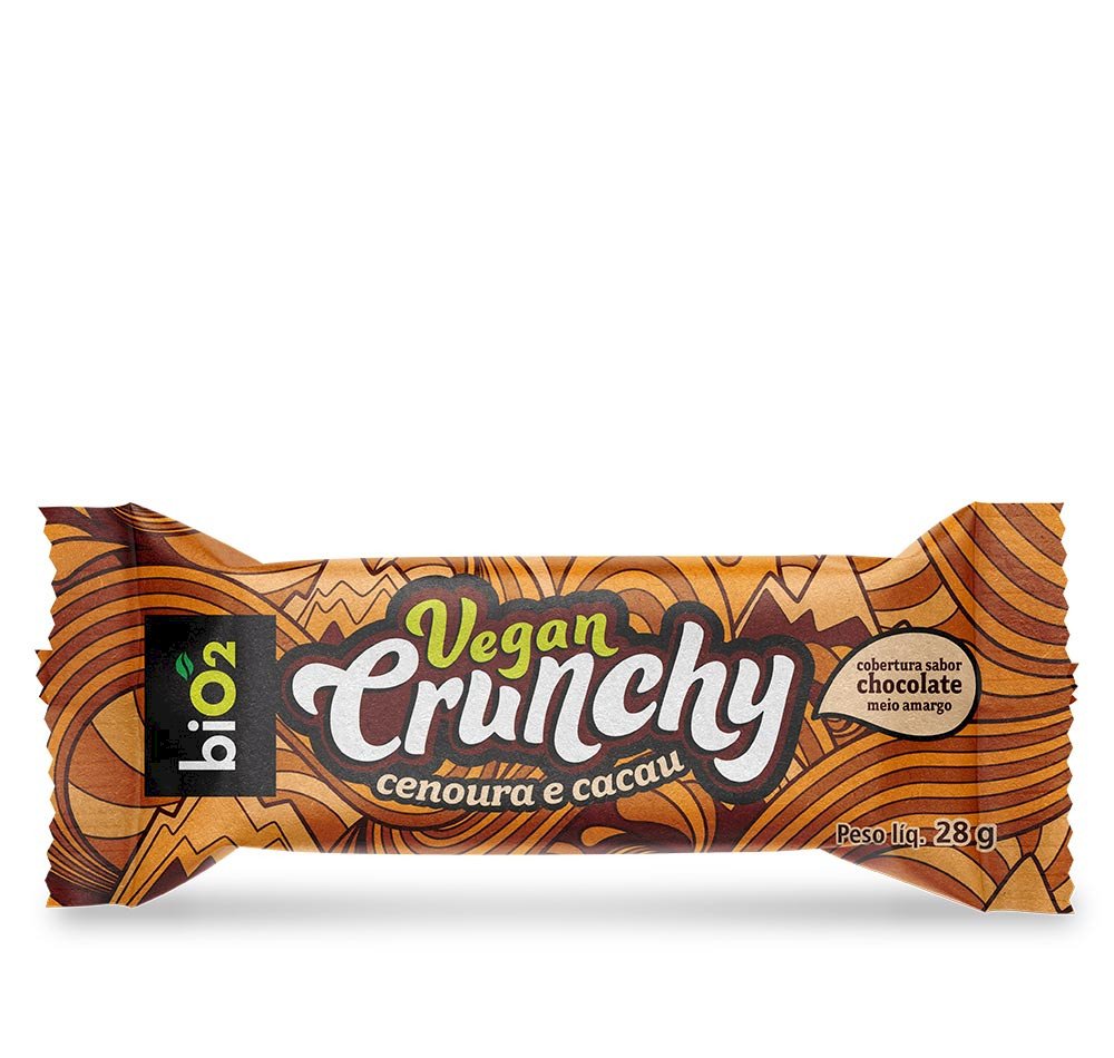 VEGAN CRUNCHY CENOURA E CACAU 28G - BIO2