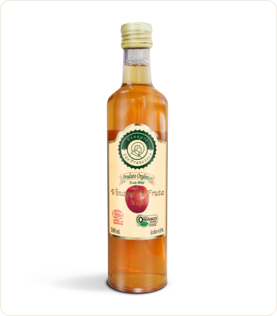 VINAGRE ORGÂNICO DE MAÇÃ 4,2% 500ML - SÃO FRANCISCO 