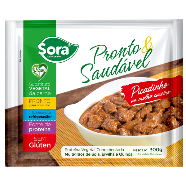 PICADINHO DE PROTEÍNA VEGETAL PRONTO e SAUDÁVEL  - 300G SORA