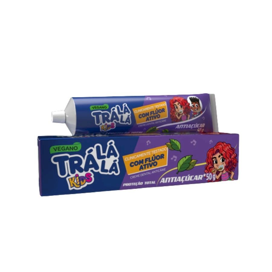CREME DENTAL ANTICÁRIE KIDS 50G - TRÁLÁLÁ
