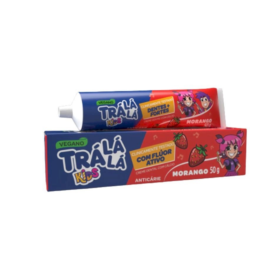 CREME DENTAL KIDS MORANGO 50G - TRÁLÁLÁ