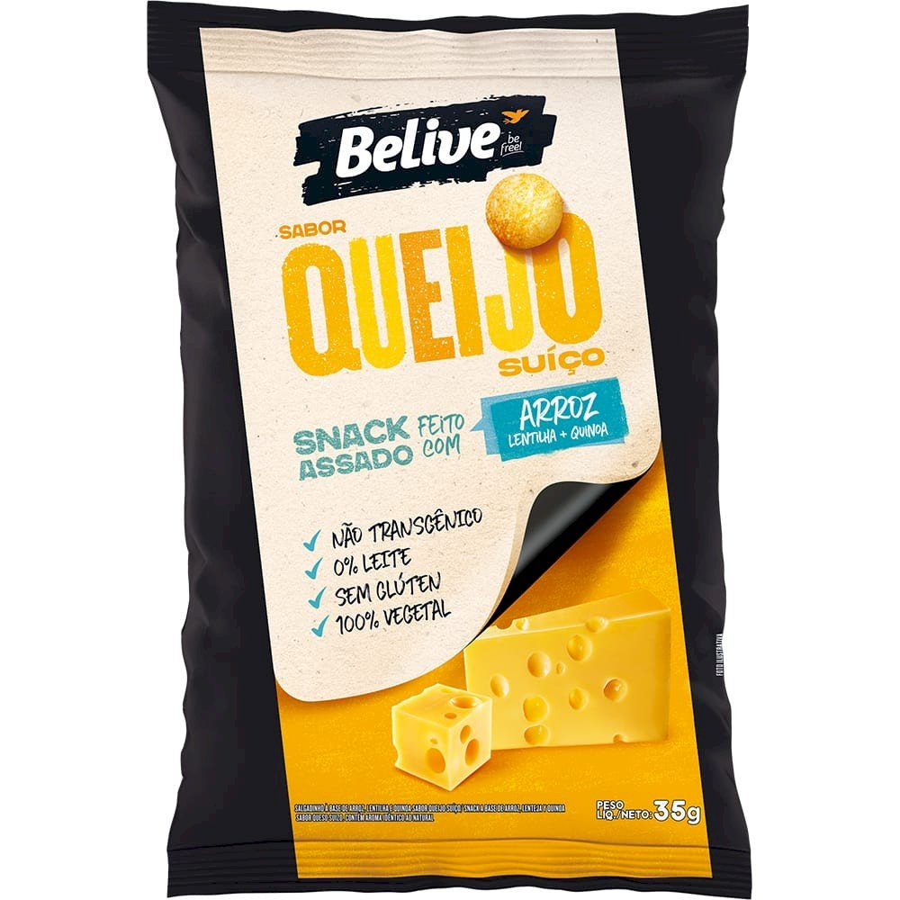 SALGADINHO SABOR QUEIJO SUÍÇO - BELIVE