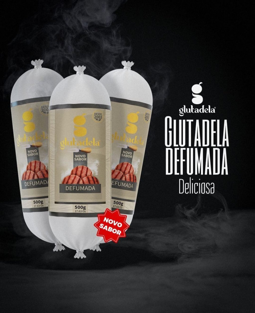 GLUTADELA (MORTADELA VEGETAL) DEFUMADA 500G
