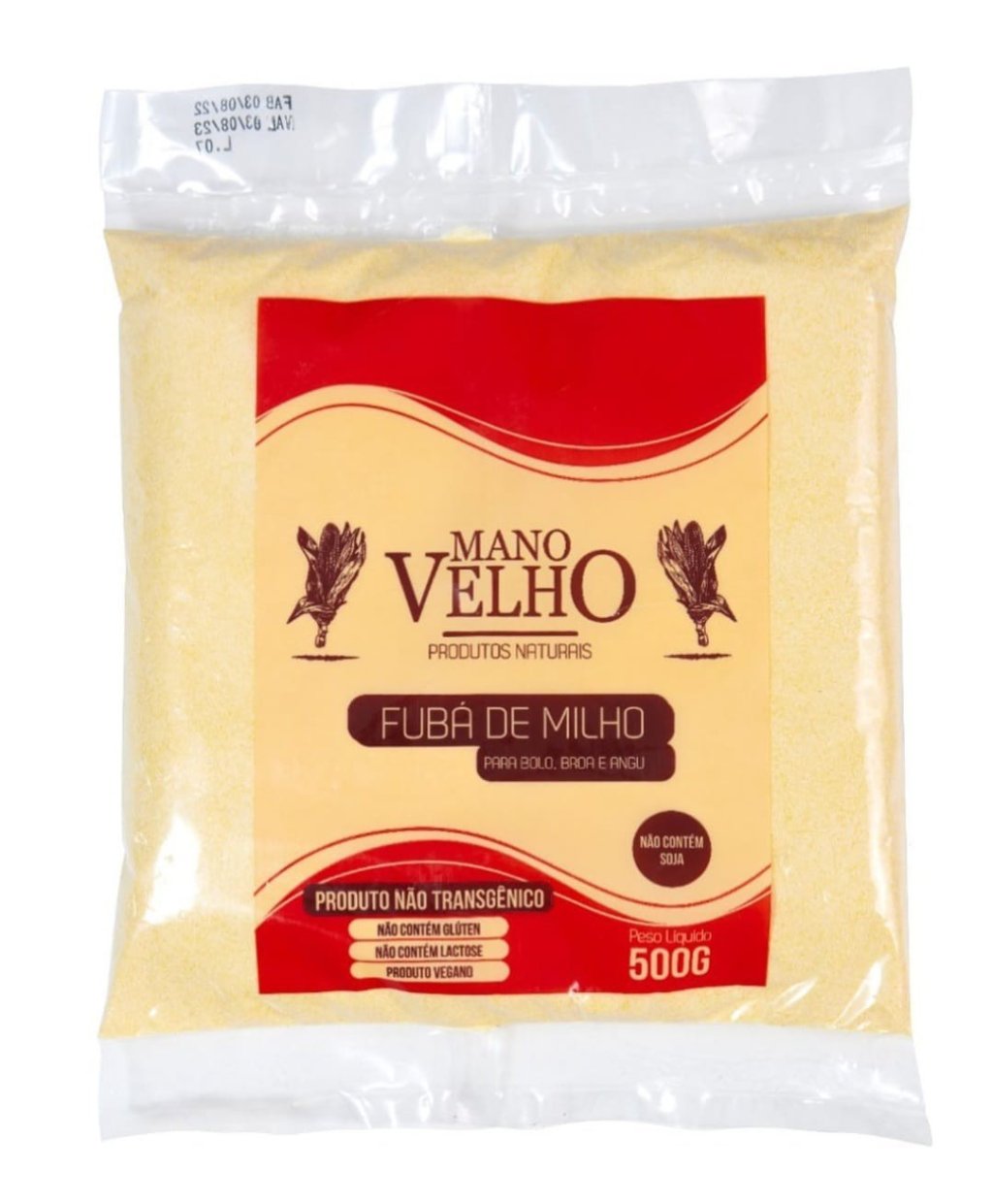 FUBÁ DE MILHO PARA BOLO, BROA E ANGU 500G - MANO VELHO