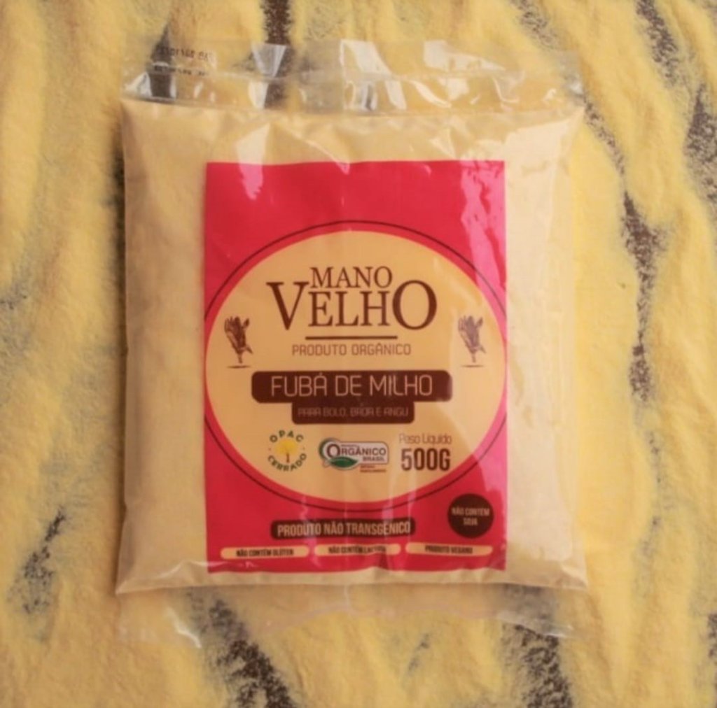 FUBÁ DE MILHO ORGÂNICO PARA BOLO, BROA E ANGU - 500G