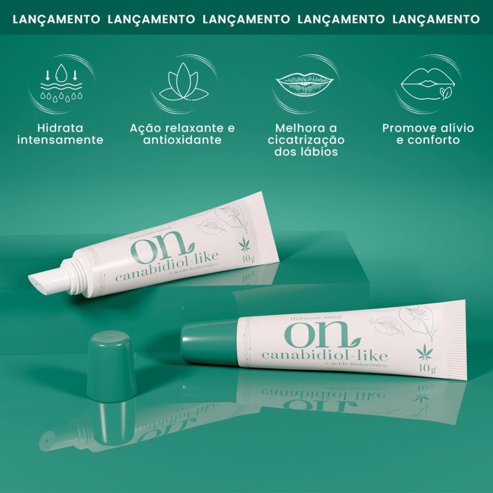 HIDRATANTE LABIAL ON CANABIDIOL-LIKE E ÁCIDO HIALURÔNICO 10G