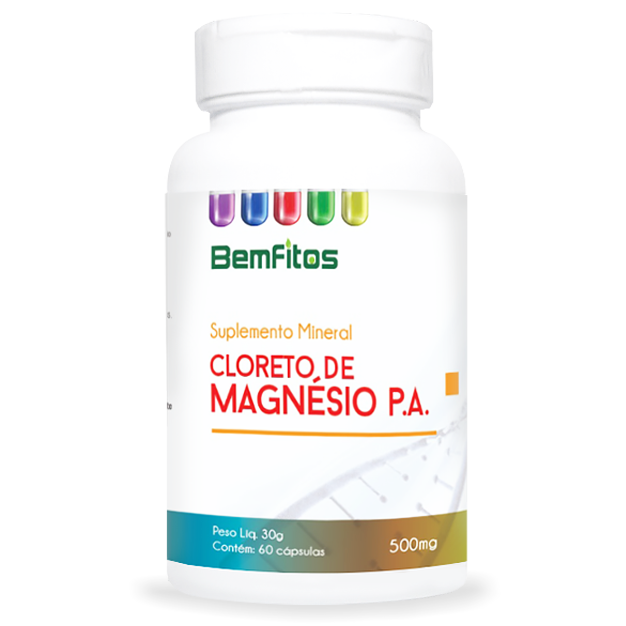 CLORETO DE MAGNÉSIO - CONTÉM 60 CÁPSULAS - BEMFITOS