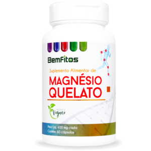 MAGNÉSIO QUELATO - 60 CÁPSULAS DE 500MG BEMFITOS