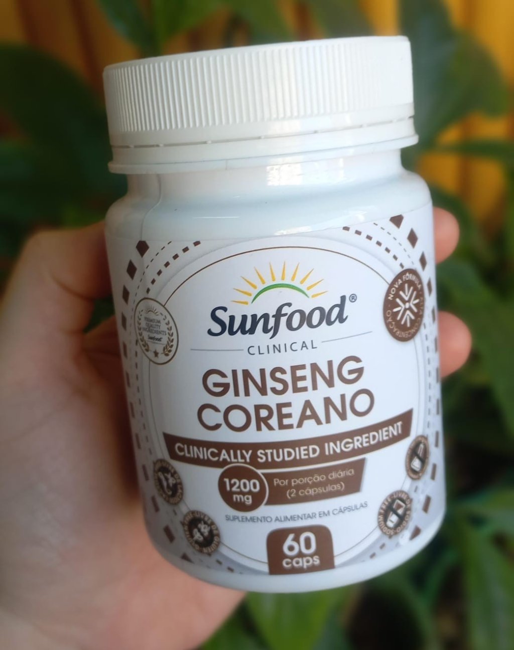 GINSENG COREANO - 60 CAPS 1200MG - SUNFOOD