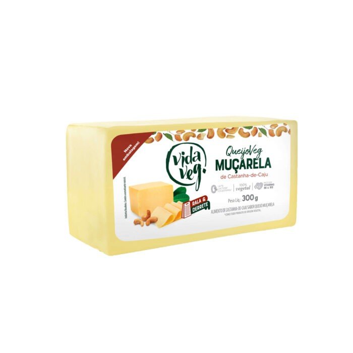 MUÇARELA DE CASTANHA-DE-CAJÚ BARRA 300G - VIDA VEG