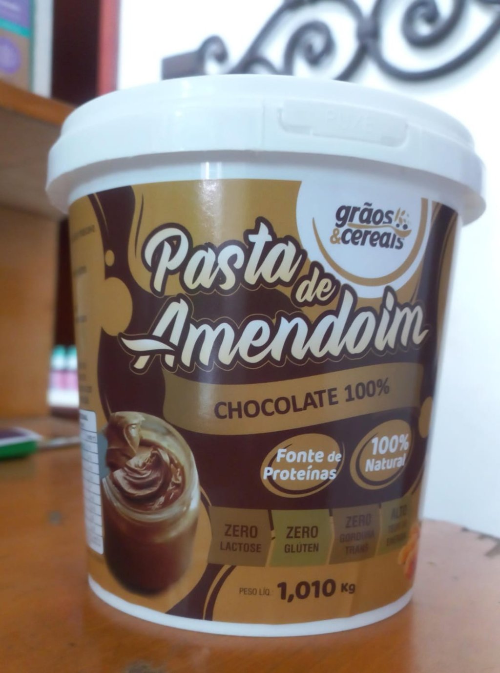 Pasta de Amendoim sabor Chocolate| Grãos e Cereais - 1Kg
