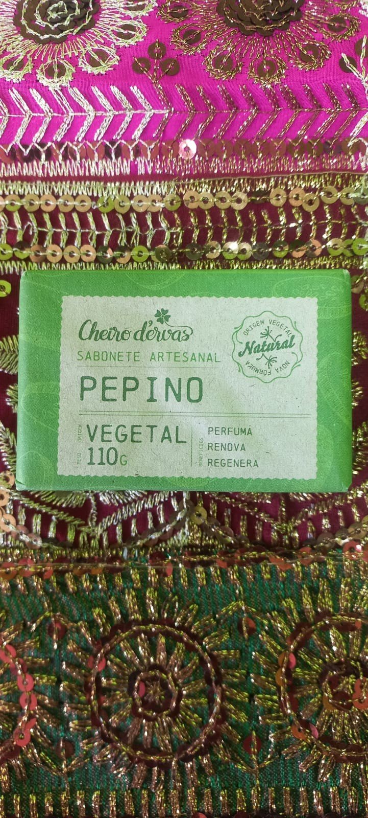 Sabonete Artesanal | Cheiro D'Ervas | Pepino 110g