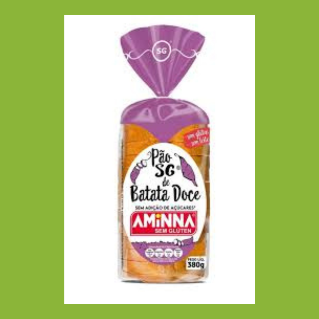 PÃO SEM GLÚTEN | BATATA DOCE | CONGELADO | AMINNA 450G