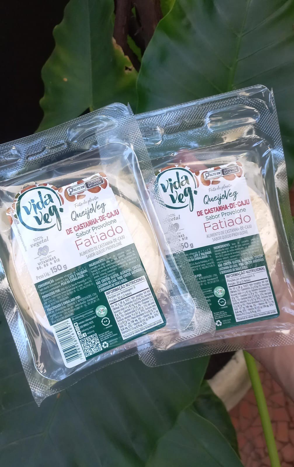 Queijo de Castanha de Caju Fatiado VidaVeg | Provolone 150g (2 Unidades)