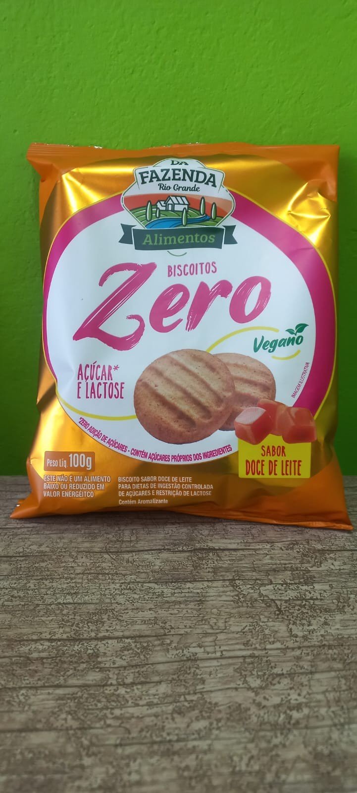Biscoito Vegano | Zero açúcar | Sabor doce de leite