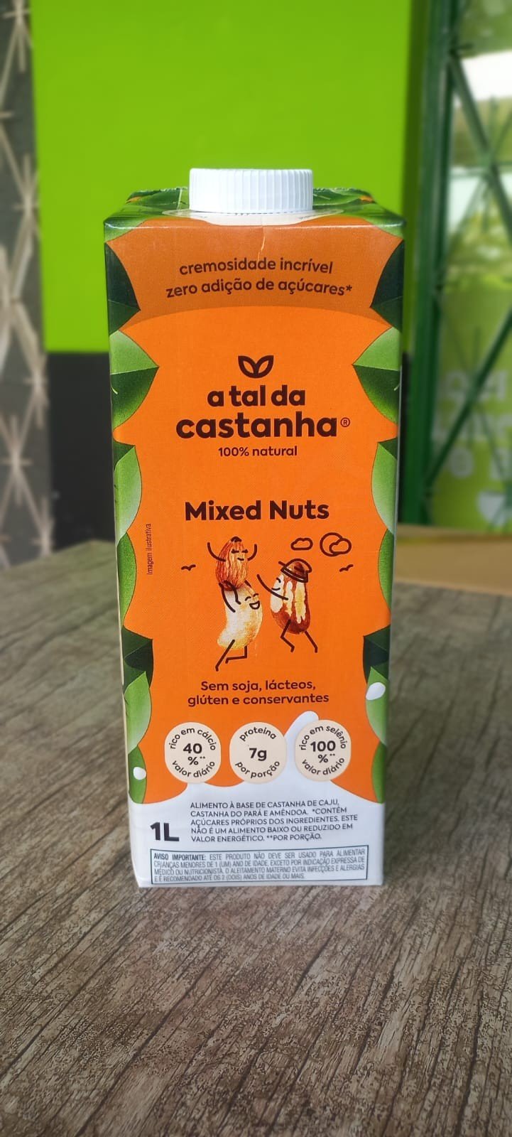 Bebida de Castanha de Caju, do Pará e Amêndoas 1L | 100% Natural 