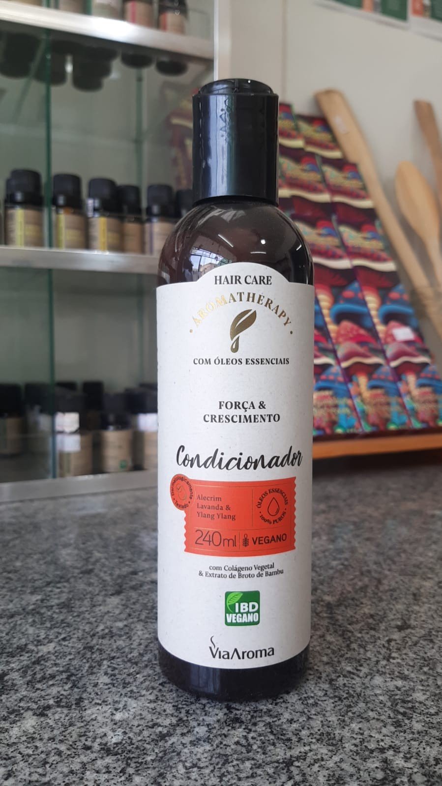 Condicionador Natural com Óleos Essenciais | ViaAroma | Força & Crescimento 240ml