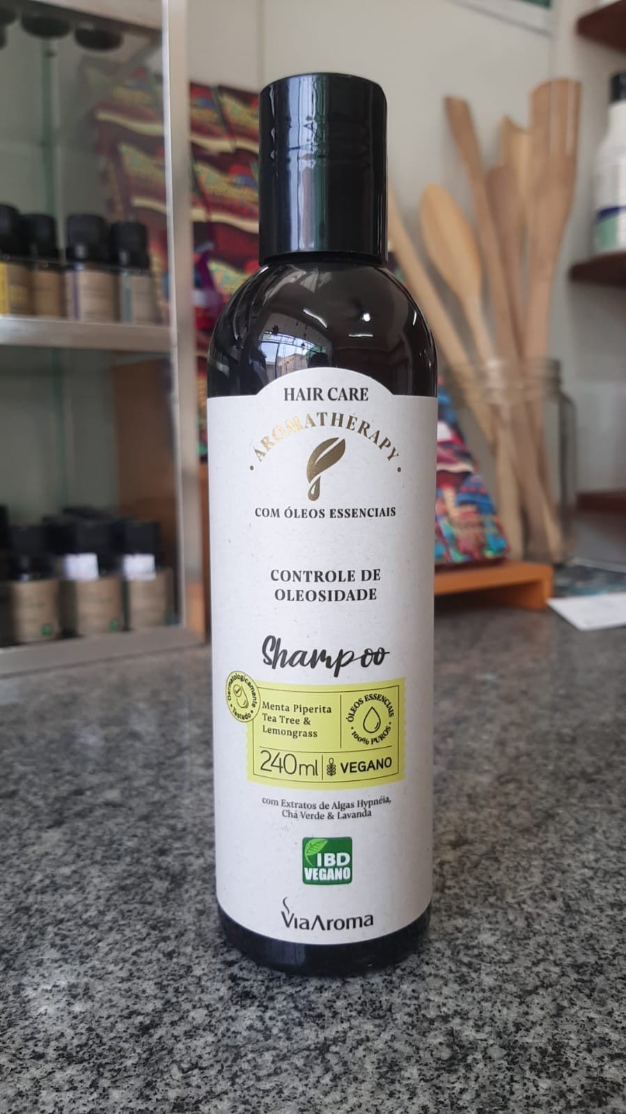 Shampoo Natural com Óleos Essenciais | ViaAroma | Controle de Oleosidade 240ml