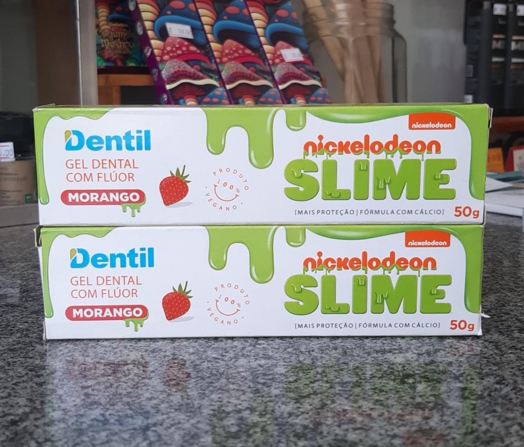 Gel Dental com Flúor | Morango | Nickelodeon Slime 50g