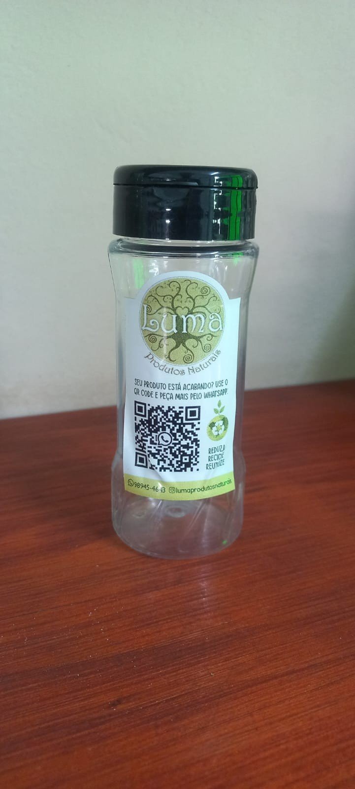 Potinho de Plástico para Temperos e Especiarias com Tampa Bipartida