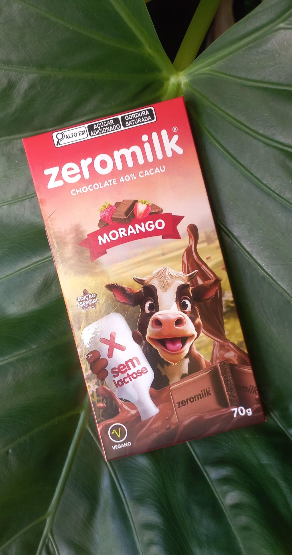 Chocolate 40% Cacau | Morango | ZeroMilk 70g