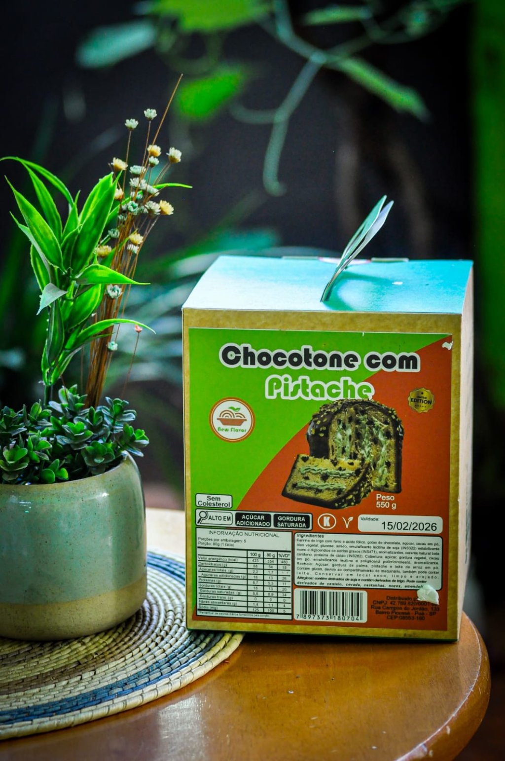 Chocotone com Pistache | New Flavor | 550g ENCOMENDA!