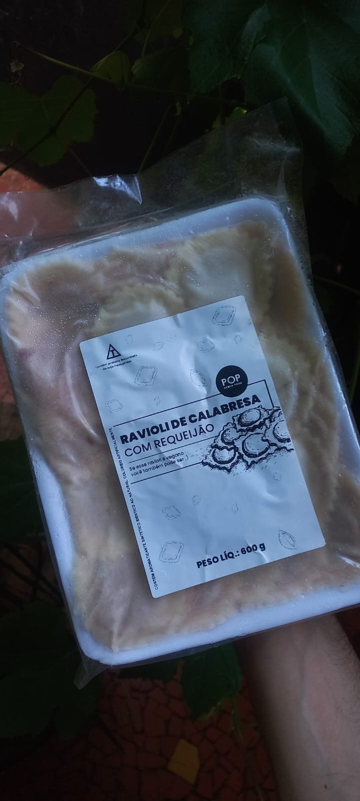 Ravioli de Calabresa com Requeijão | 100% Veg | Pop Vegan Food 600g