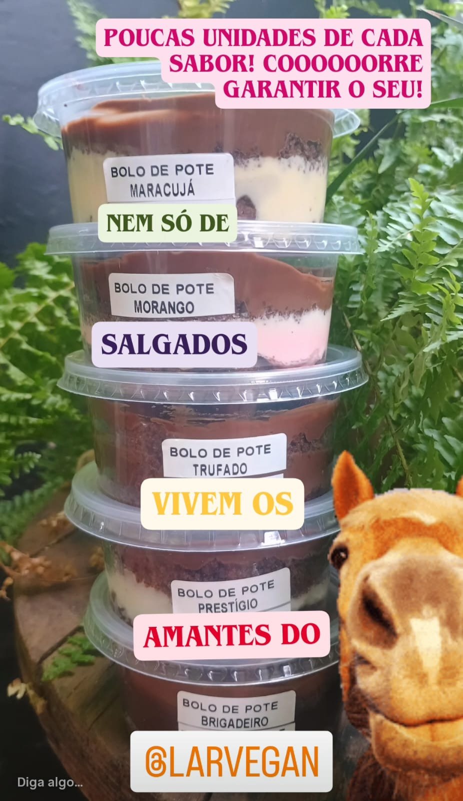 BOLO DE POTE LAR VEGAN - SABORES 