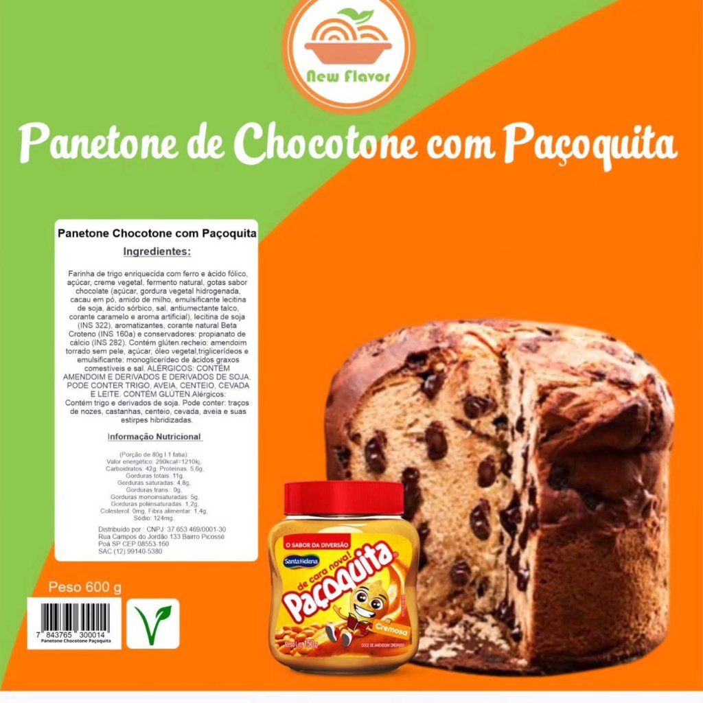 Chocotone com Paçoca - ENCOMENDA