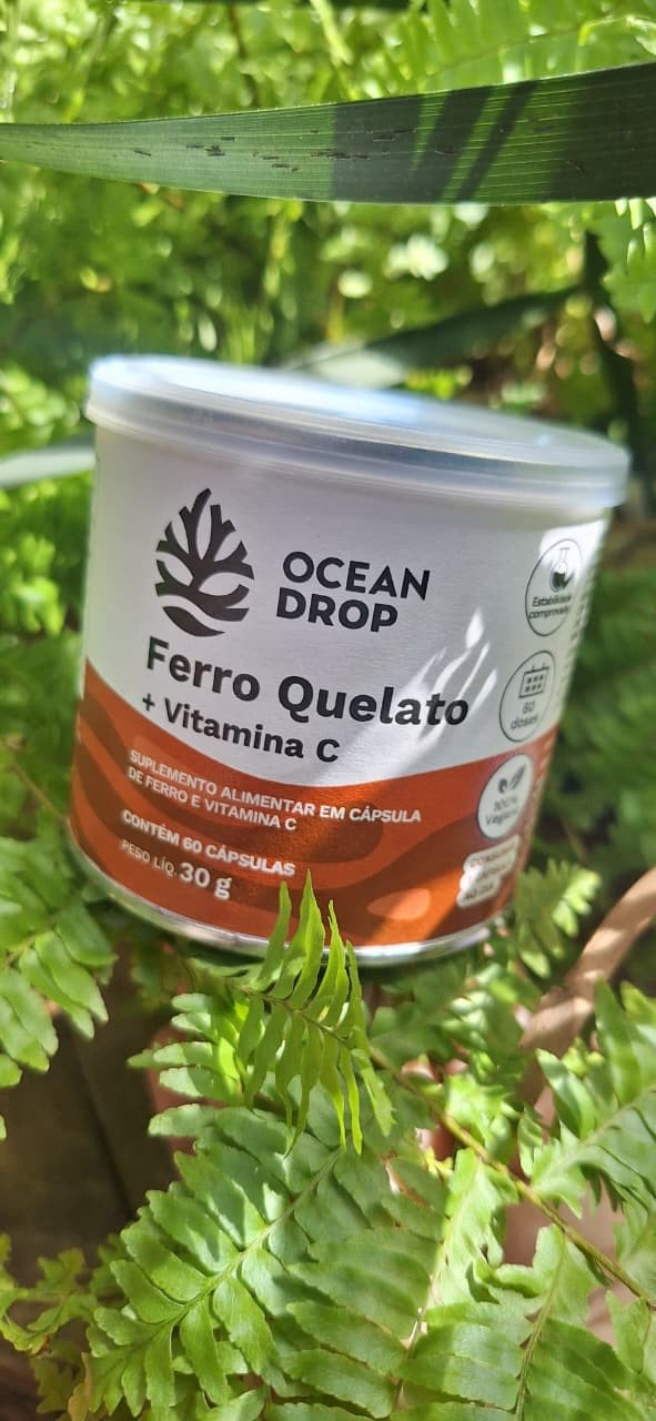 Ferro Quelato + Vitamina C | Ocean Drop | 60 Cápsulas | 30g
