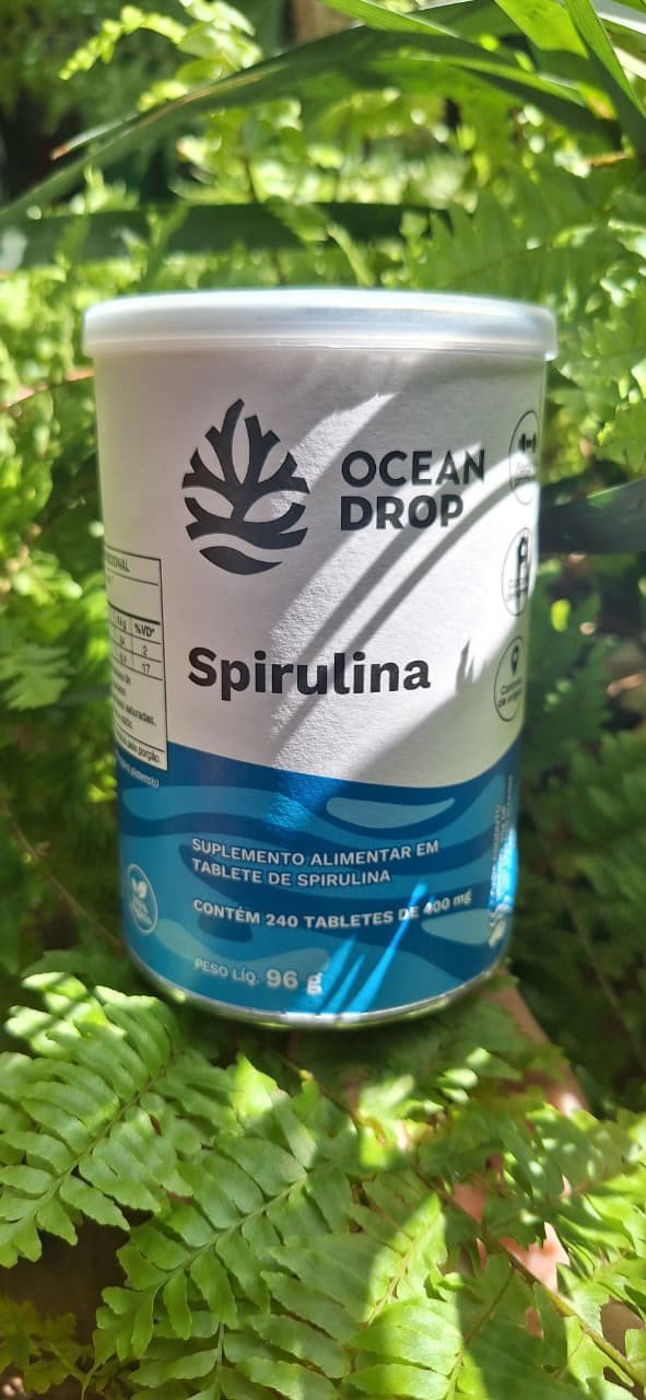 Spirulina | Ocean Drop | 240 cápsulas de 500mg | 120g