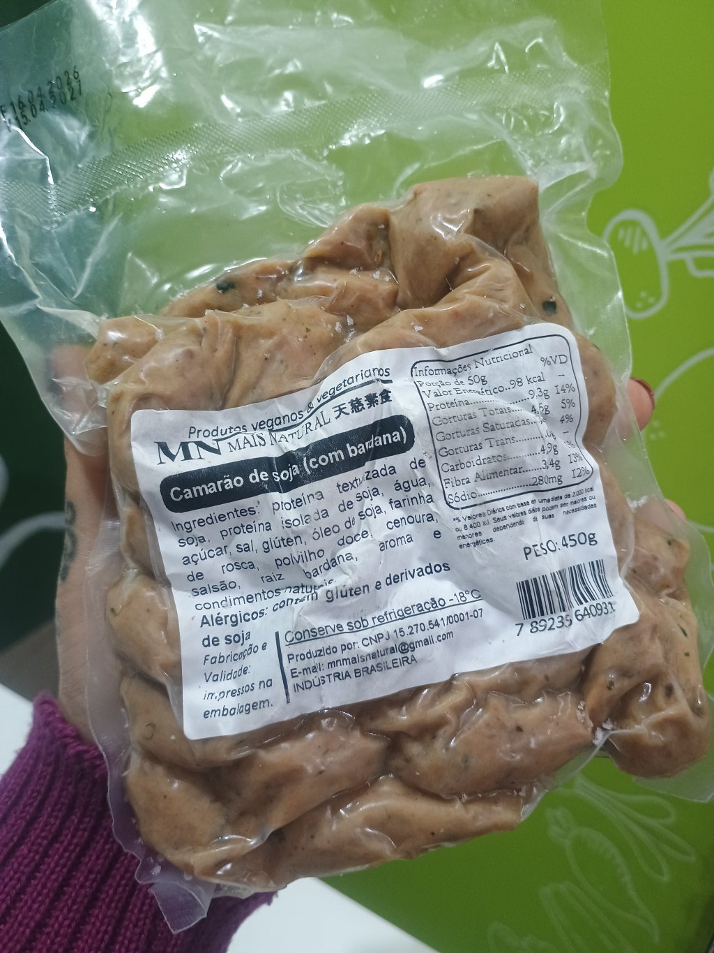 Camarão de Soja Bardana | Mais Natural 450g