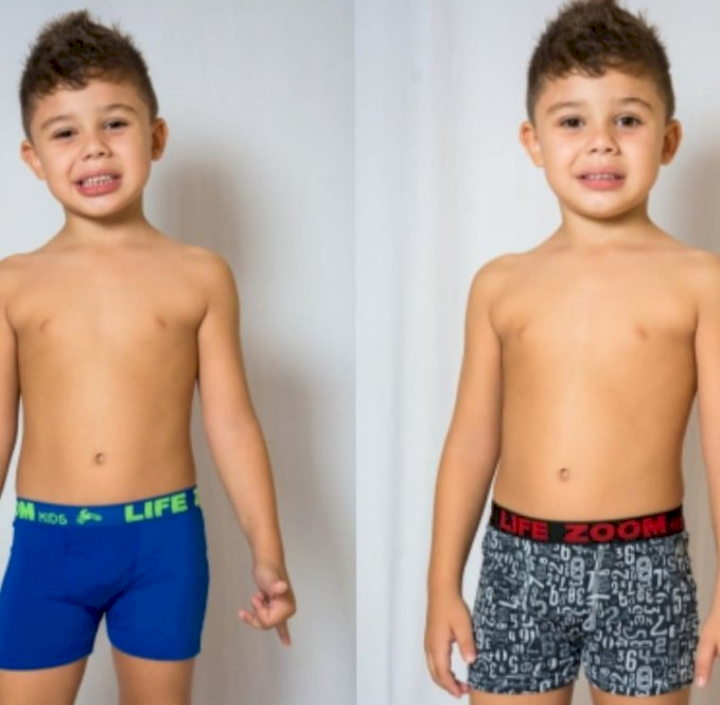 KIT COM 10 CUECAS BOXER INFANTIL 