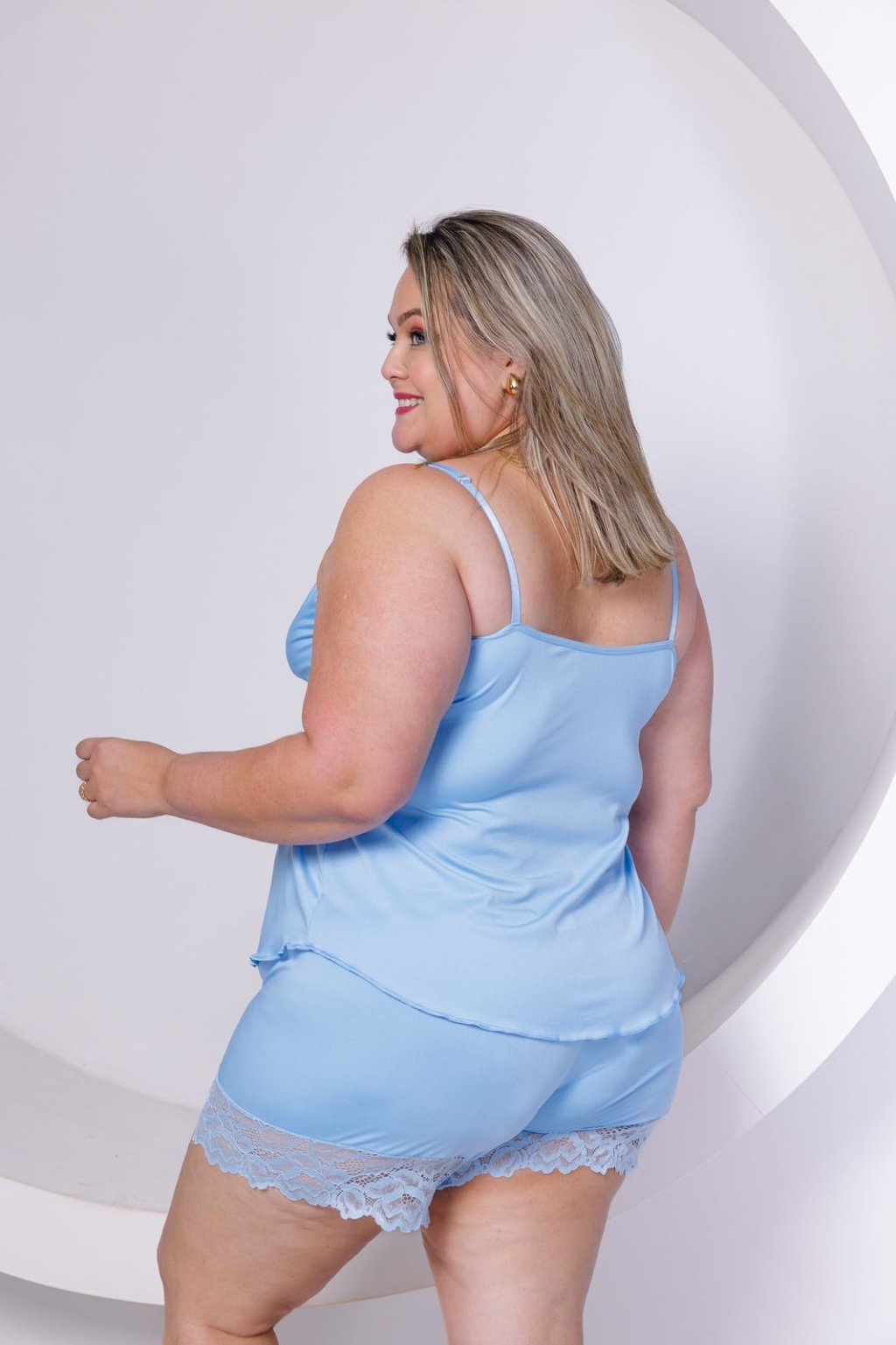 Baby Doll Liso Plus - Azul Claro