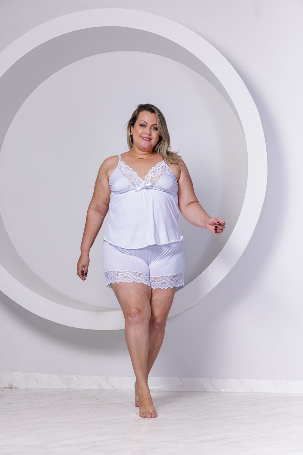 Baby Doll Liso Plus - Branco