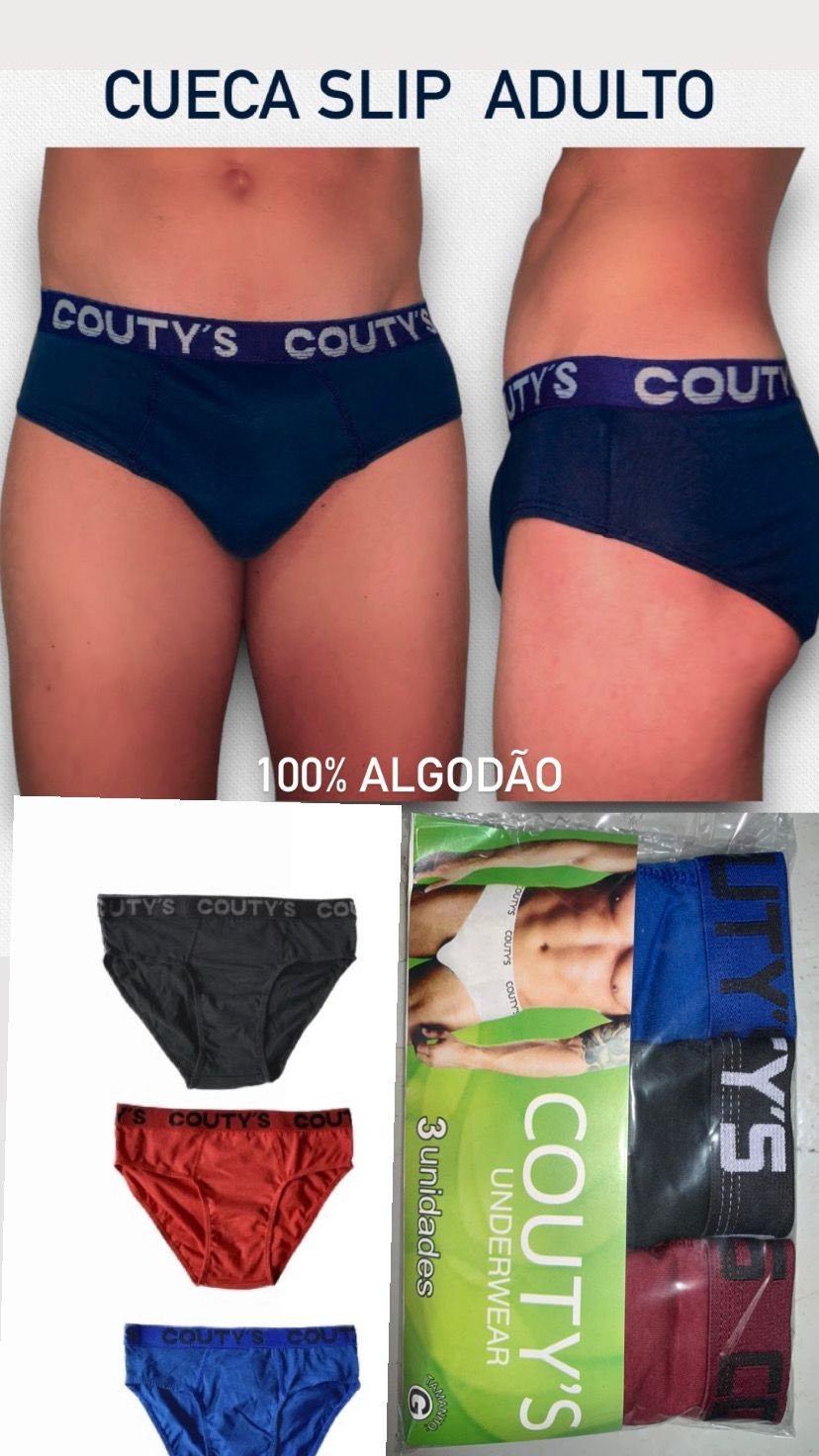 Cueca Slip Adulto Algodão 