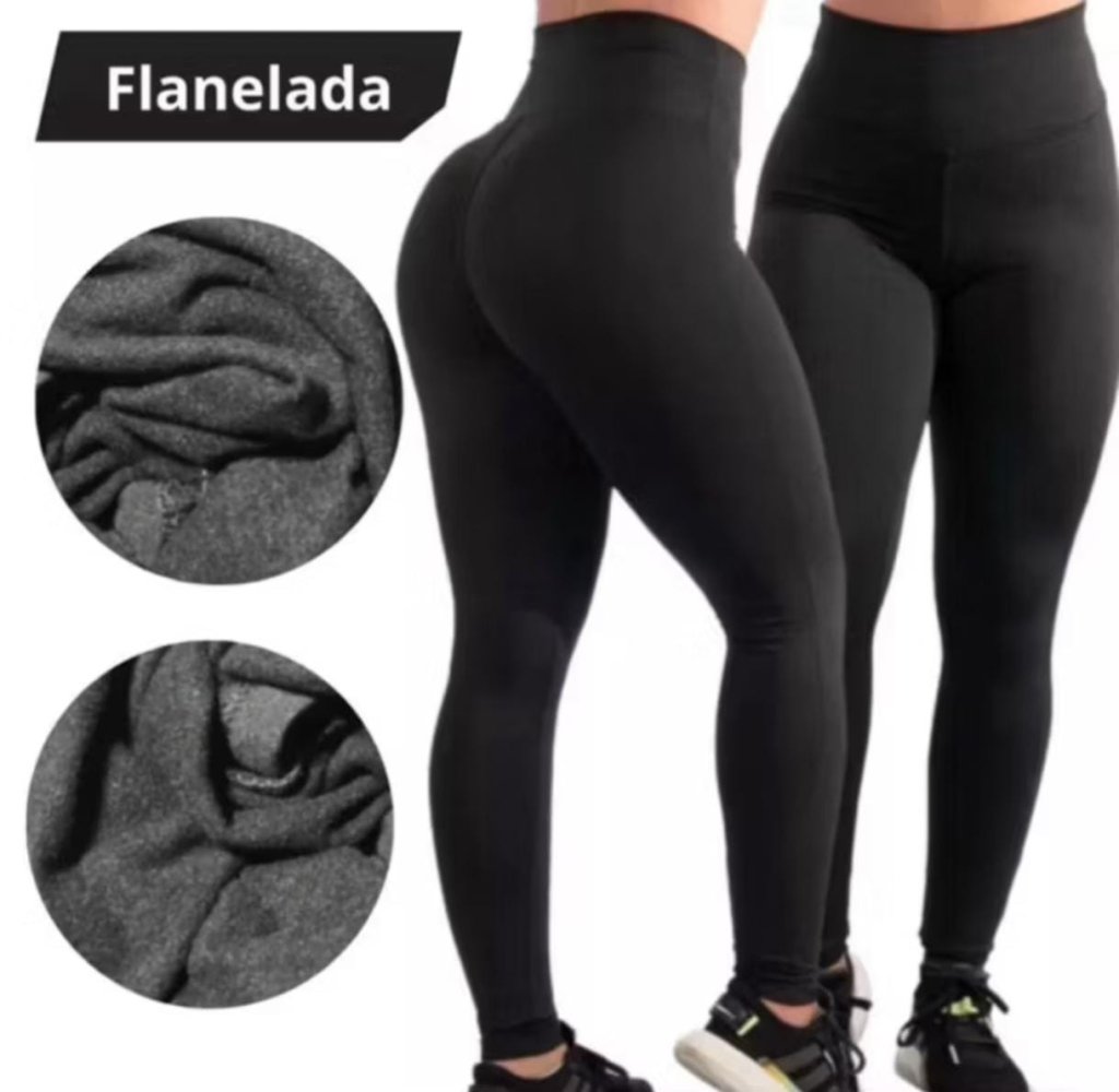 Calça Legging Plus Flanelada 