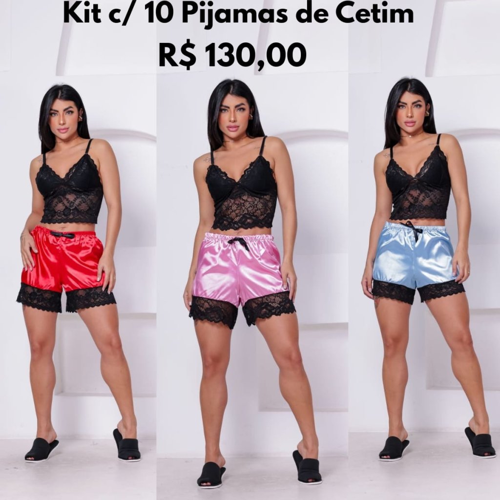 KIT COM 10 CONJUNTO CETIM REF. A 