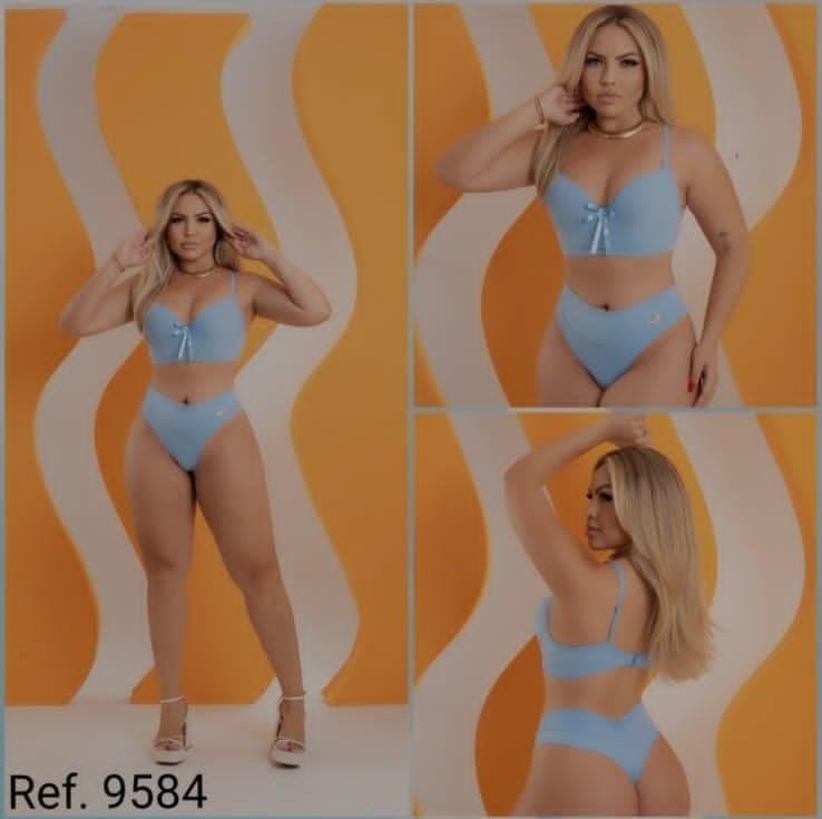 Conjunto lingerie com Bojo REF 9584