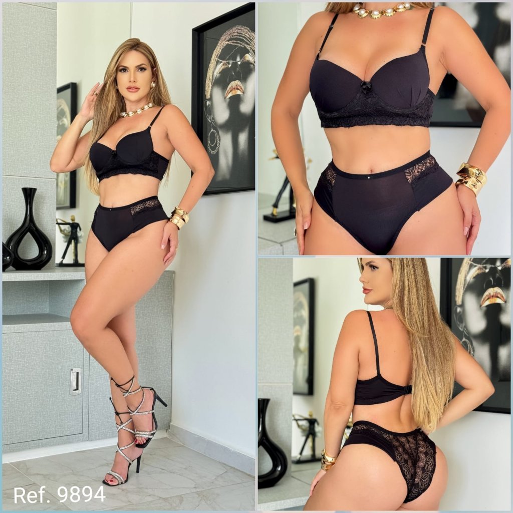 Conjunto lingerie com Bojo REF 9894