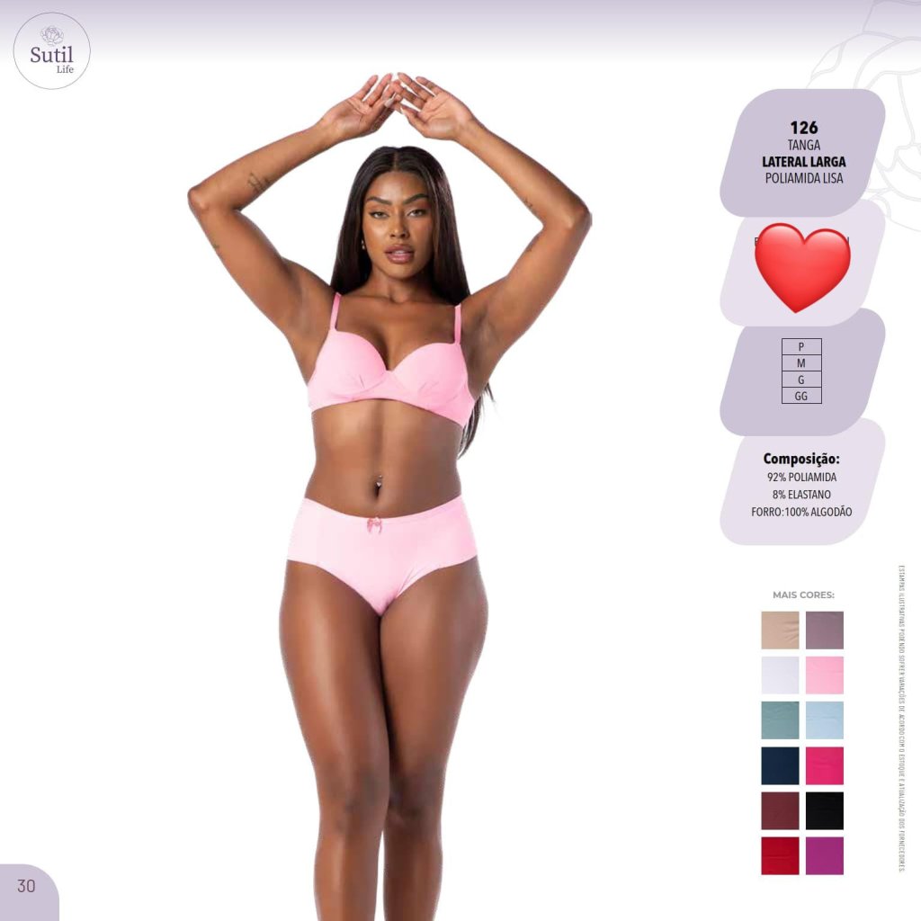 Tanga Lateral Larga Poliamida REF 126