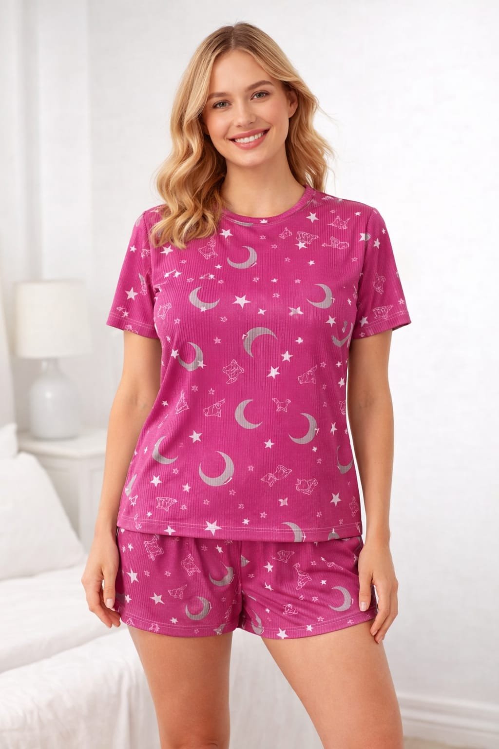 PIJAMA MALU CANELADO PINK LUA